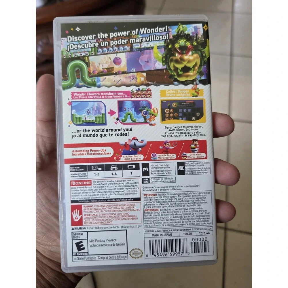 Super Mario Bros Wonder - Nintendo Switch Game. Tested And Working